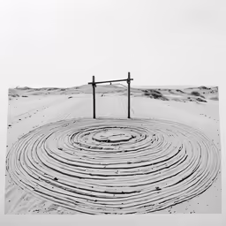 an abstract photo of a sand wheel and street