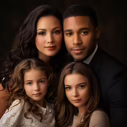 a family poses for a picture on the cover of a magazine