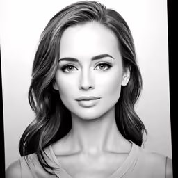 a black and white photo of a beautiful woman