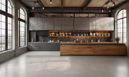 a counter that has some cups on it