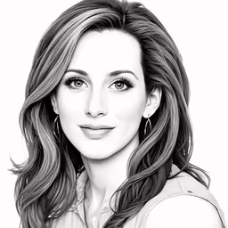 a woman with big earrings is drawn