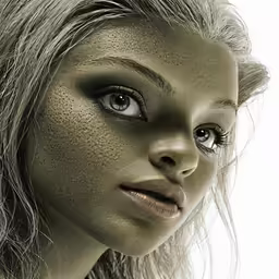 an image of a beautiful woman looking straight ahead
