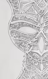 abstract image of the face with different designs