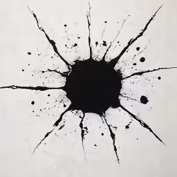 a black hole on a white wall next to a tree