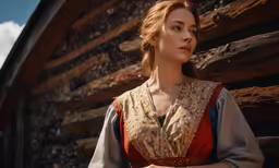 a woman in a dress with beads and jewelry