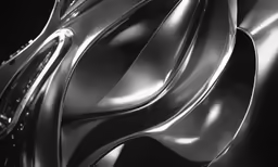 a shiny object has many curves of paint