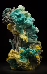 a very cool and creepy colored artwork, with various colors