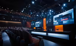 the room has seats to sit and a television