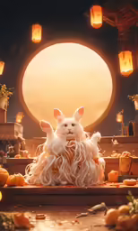 an adorable bunny dressed up as a fairy