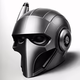 the helmet has eyes and has ear buds