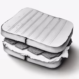 the sandwich is made from two halves of paper