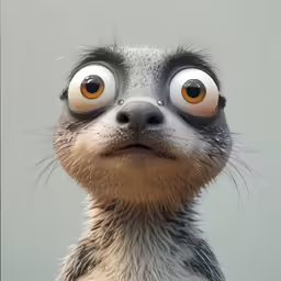 a meerkat that is looking up into the sky