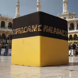 a yellow square has writing on it and the letters barcelona are gold