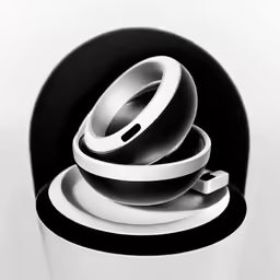 a 3d image of three balls stacked on each other