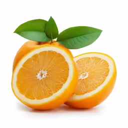 a peeled orange with a slice cut out