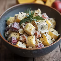 a bowl with some food inside of it on a table