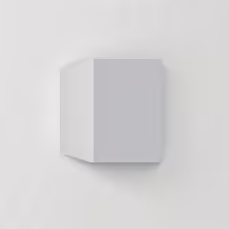 a white square shaped object hanging from a wall