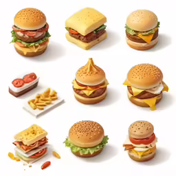 the different food is being eaten by all of them