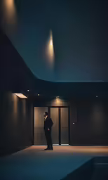 a man that is standing in a room