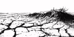 the land is covered in melting ice
