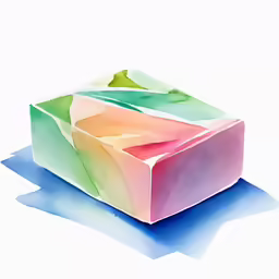 colorful paper box is on the table