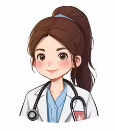 a female doctor wearing her scrub hat and gown