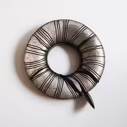 a black and white object sitting on top of a table