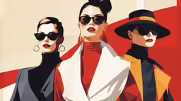 some very pretty women wearing different outfits,two women in sunglasses are standing together