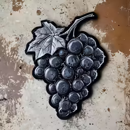 this is a glass grapes decoration on the wall