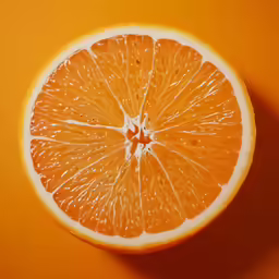 the orange is cut and ready to be eaten