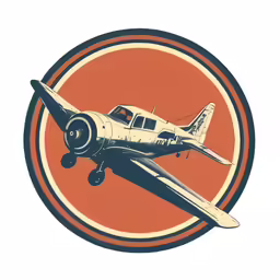 an airplane that is in the middle of an orange circle