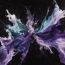 the colors are colored as they fly through the air