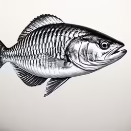 a small black fish swimming in a body of water