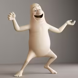 a character is doing a funny pose on the ground