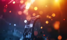 blurred image of a person raising their hands