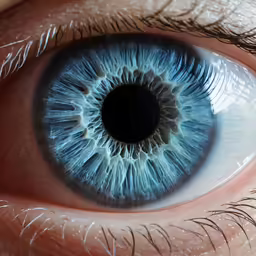a closeup of the human eye of a child