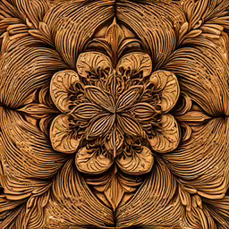 a large flower with a design on the middle,a close up view of an intricate pattern on wood
