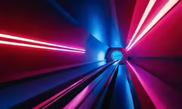 the light in the tunnel is very bright and dark