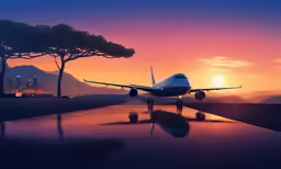 the plane has just taken off from the runway
