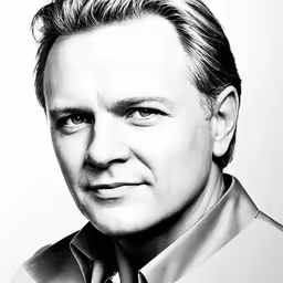 a pencil drawing of a man wearing a shirt and tie
