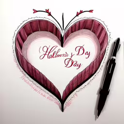 a heart with the word valentine