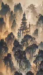 this looks like a painting made from several layers of digital paintings