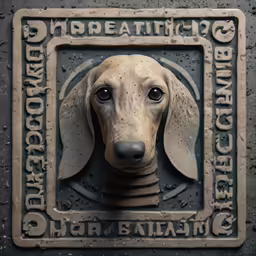 an image of a dog that is in the door