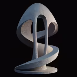 an image of a white sculpture made with curves