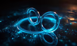 there are two rings laying down on the ground