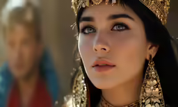 a woman dressed up as a queen with tiara and jewelry
