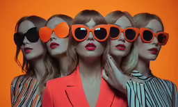 an array of young women wearing sunglasses