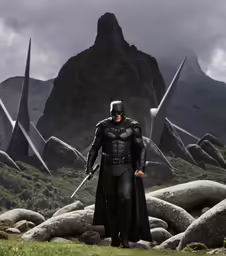 the batman, the movie version of batman 2 0, is depicted in a scene from the animated film