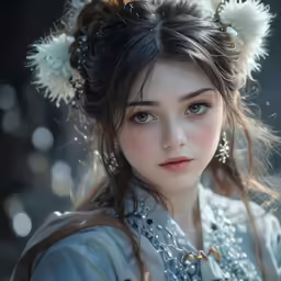 a beautiful woman in a dress and tiara
