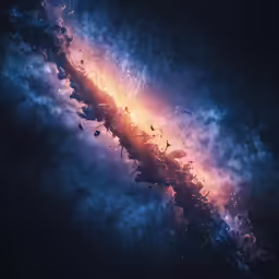 the space shuttle is traveling through the sky